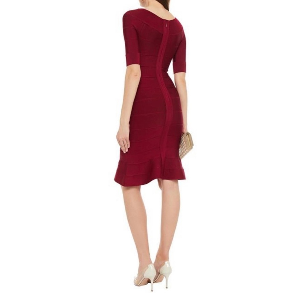 NWT Herve Leger Raspberry Dress - Picture 2 of 16
